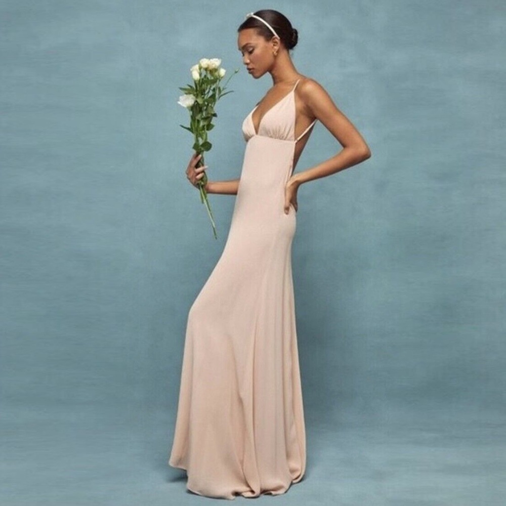 Nwt - Reformation - Modena Maxi Dress - Champagne